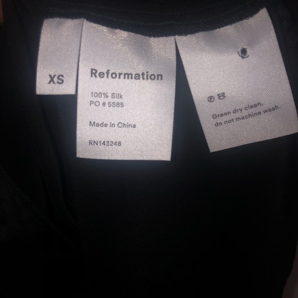 Reformation button up silk camisole with tie strap - Picture 4 of 4